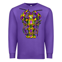 Purple mardi gras crawfish Premium Sweatshirt - FaDigitalArtStudio