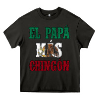 Asphalt El Papa Mas Chingon Mexican Flag Heavy Core Tee - Jasminsmagicworld