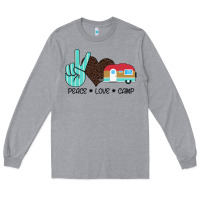 Heather Grey Peace Love Camp Long Sleeve Tee - Bettercallsaul