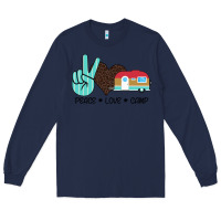 Navy Peace Love Camp Long Sleeve Tee - Bettercallsaul