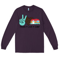 Plum Peace Love Camp Long Sleeve Tee - Bettercallsaul
