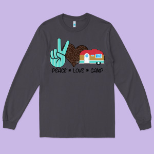 Peace Love Camp Long Sleeve Tee Designed By Bettercallsaul