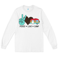 White Peace Love Camp Long Sleeve Tee - Bettercallsaul