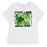 White st patricks day Ladies Tee - MaliasSmallBusiness