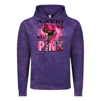 Cloud Purple in october we wear pink dinosaur Vintage Hoodie - LillyAllenDesigns