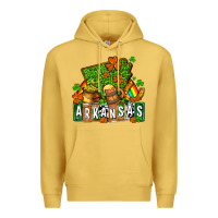 Antique Gold St. Patrick's Arkansas Premium Hoodie - OliviaCreatesArt
