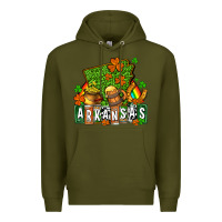 Army Green St. Patrick's Arkansas Premium Hoodie - OliviaCreatesArt