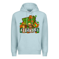 Blue Mist St. Patrick's Arkansas Premium Hoodie - OliviaCreatesArt