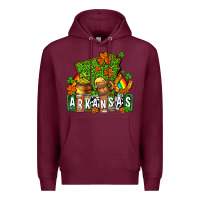 Burgundy St. Patrick's Arkansas Premium Hoodie - OliviaCreatesArt