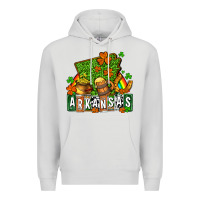 Dove Grey St. Patrick's Arkansas Premium Hoodie - OliviaCreatesArt