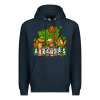 Navy St. Patrick's Arkansas Premium Hoodie - OliviaCreatesArt