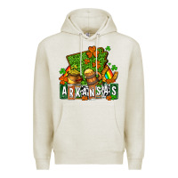 Oatmeal Heather St. Patrick's Arkansas Premium Hoodie - OliviaCreatesArt