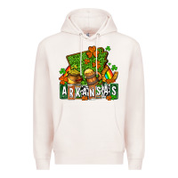 Pale Pink St. Patrick's Arkansas Premium Hoodie - OliviaCreatesArt