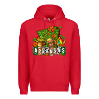 Red St. Patrick's Arkansas Premium Hoodie - OliviaCreatesArt