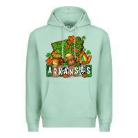 Seafoam St. Patrick's Arkansas Premium Hoodie - OliviaCreatesArt