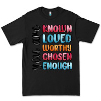 Black you are known loved worthy chosen enough Premium Tee - MaliasSmallBusiness