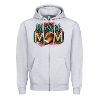 Heather Grey blessed american football mom lightbulb letters Zipper Hoodie - OliviaCreatesArt
