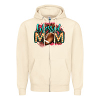 Sandshell blessed american football mom lightbulb letters Zipper Hoodie - OliviaCreatesArt