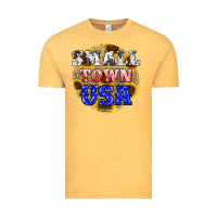 Vintage Mustard small town usa Vintage Tee - JahusDesignShop