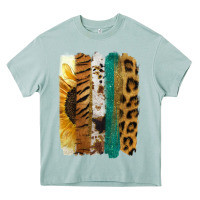 Arona Leopard Sunflower Brush Strokes Heavy Core Tee - Jasminsmagicworld