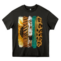 Asphalt Leopard Sunflower Brush Strokes Heavy Core Tee - Jasminsmagicworld