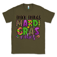 Army Green thick things mardi gras vibes Classic Tee - LillyAllenDesigns