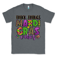 Charcoal Heather thick things mardi gras vibes Classic Tee - LillyAllenDesigns