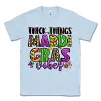 Dusty Blue thick things mardi gras vibes Classic Tee - LillyAllenDesigns