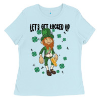 Baby Blue let's get lucked up Ladies Tee - MaliasSmallBusiness