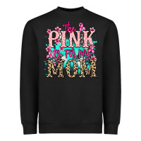 Black The pink is for my Mom Cancer Awareness Heavyweight Sweatshirt - HowdyJamesFarm