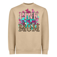 Mushroom The pink is for my Mom Cancer Awareness Heavyweight Sweatshirt - HowdyJamesFarm