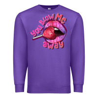 Purple You Blow Me Away Valentines Day Premium Sweatshirt - FaDigitalArtStudio