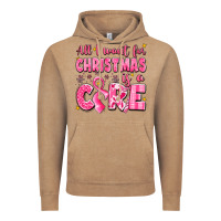 Vintage Coffee all i want for christmas is a cure breast cancer Vintage Hoodie - LillyAllenDesigns