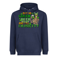 Navy buy me green beer and tell me i'm pretty Heavyweight Hoodie - FaDigitalArtStudio