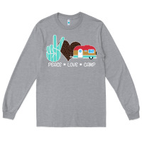 Heather Grey Peace Love Camp Long Sleeve Tee - Bettercallsaul