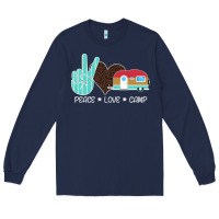 Navy Peace Love Camp Long Sleeve Tee - Bettercallsaul