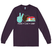 Plum Peace Love Camp Long Sleeve Tee - Bettercallsaul