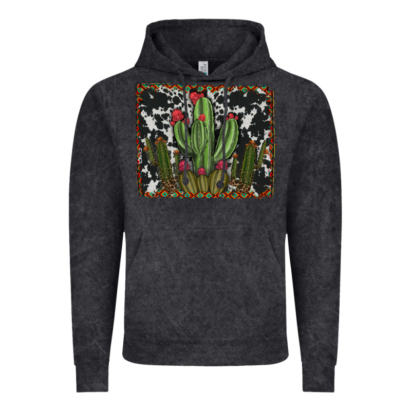 Aztec Cowhide Cacti Vintage Hoodie by RanaPortraitStore | Teevron