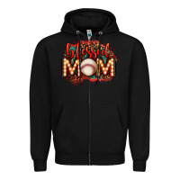 Black blessed baseball mom lightbulb letters Zipper Hoodie - OliviaCreatesArt