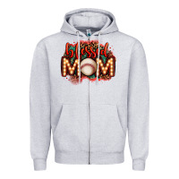 Heather Grey blessed baseball mom lightbulb letters Zipper Hoodie - OliviaCreatesArt