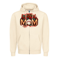 Sandshell blessed baseball mom lightbulb letters Zipper Hoodie - OliviaCreatesArt