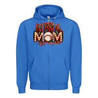 True Royal blessed baseball mom lightbulb letters Zipper Hoodie - OliviaCreatesArt
