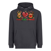 Smoke Peace Love Reindeer Christmas Heavyweight Hoodie - BundleAndBundleShop