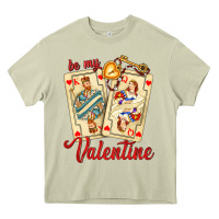 Mossy be my valentine with playing cards and key Heavy Core Tee - AdoDesignShop