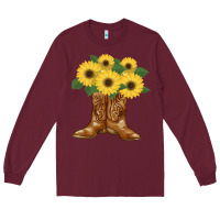 Burgundy cowgirl boots Long Sleeve Tee - Bettercallsaul