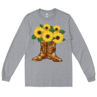 Heather Grey cowgirl boots Long Sleeve Tee - Bettercallsaul