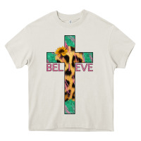 Cream Believe Cross Heavy Core Tee - Jasminsmagicworld