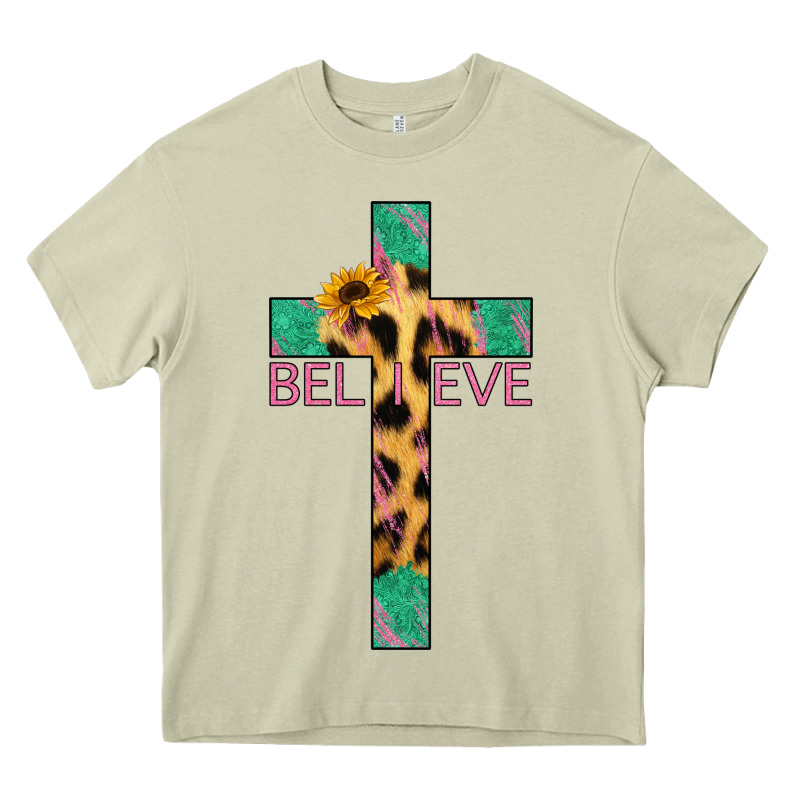 Believe Cross Heavy Core Tee by Jasminsmagicworld | Teevron