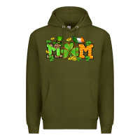 Army Green St. Patrick's Day mom Premium Hoodie - OliviaCreatesArt