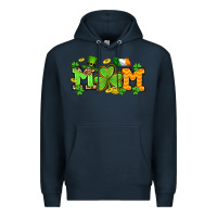 Navy St. Patrick's Day mom Premium Hoodie - OliviaCreatesArt